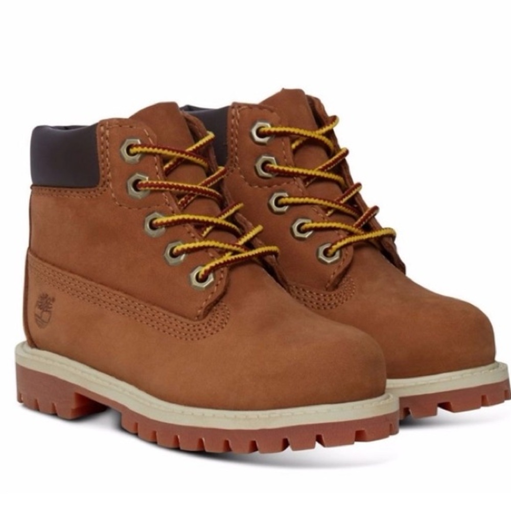 Timberland Toddler 6 inch Premium Boot Rust Nubuck with Honey